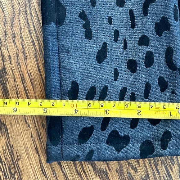 Robert Cavalli Black Leopard Print coated finish straight leg jean - Picture 8 of 8